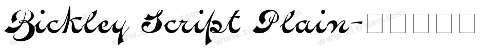 Bickley Script Plain字体转换